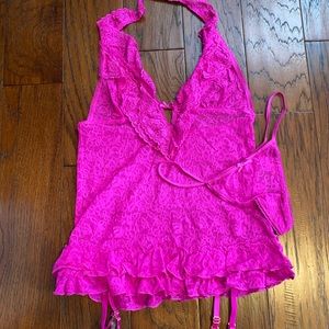 Victoria's Secret Pink Lace Chemise